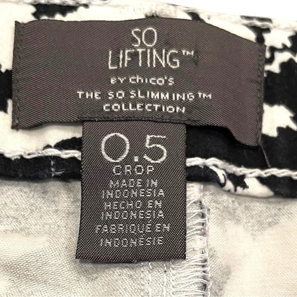 Chico’s Size 0.5 Black/White Cropped Pants - Picture 7 of 8